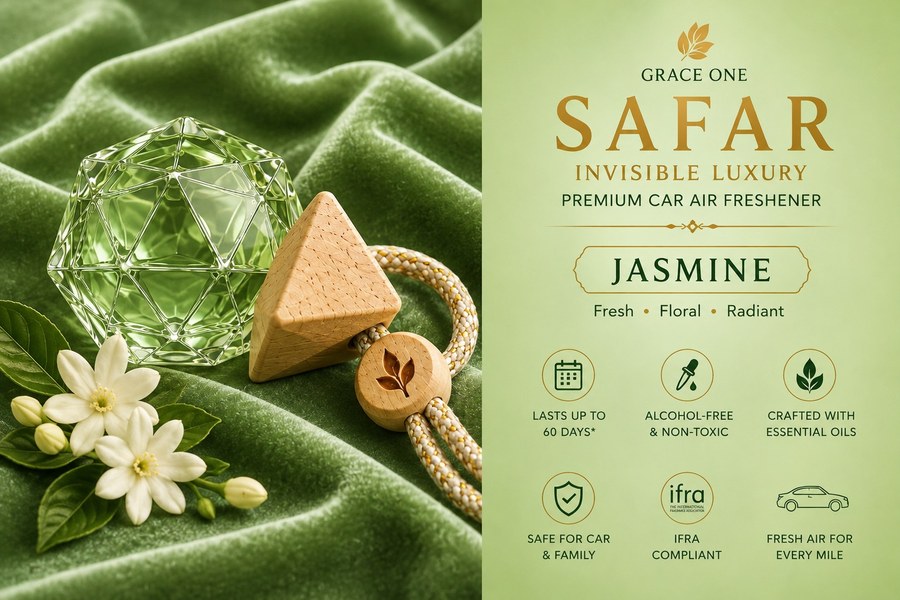 Jasmine bottle with jasmine flowers